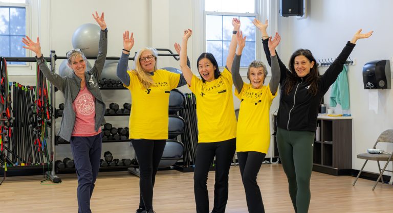 Cancer survivors participating in a LIVESTRONG® at the Y exercise session at the Summit Area YMCA