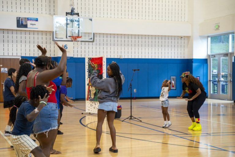 group of people playing zumba