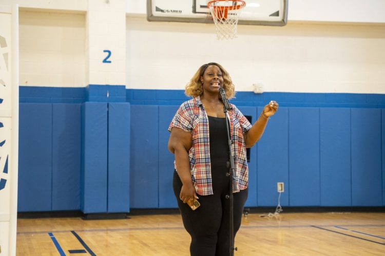 slam poet at juneteenth event