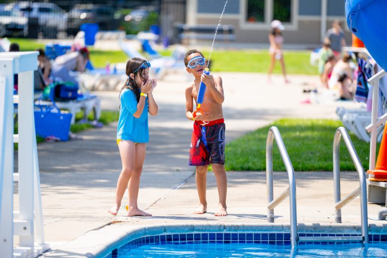 Children playing at Springfield Pool