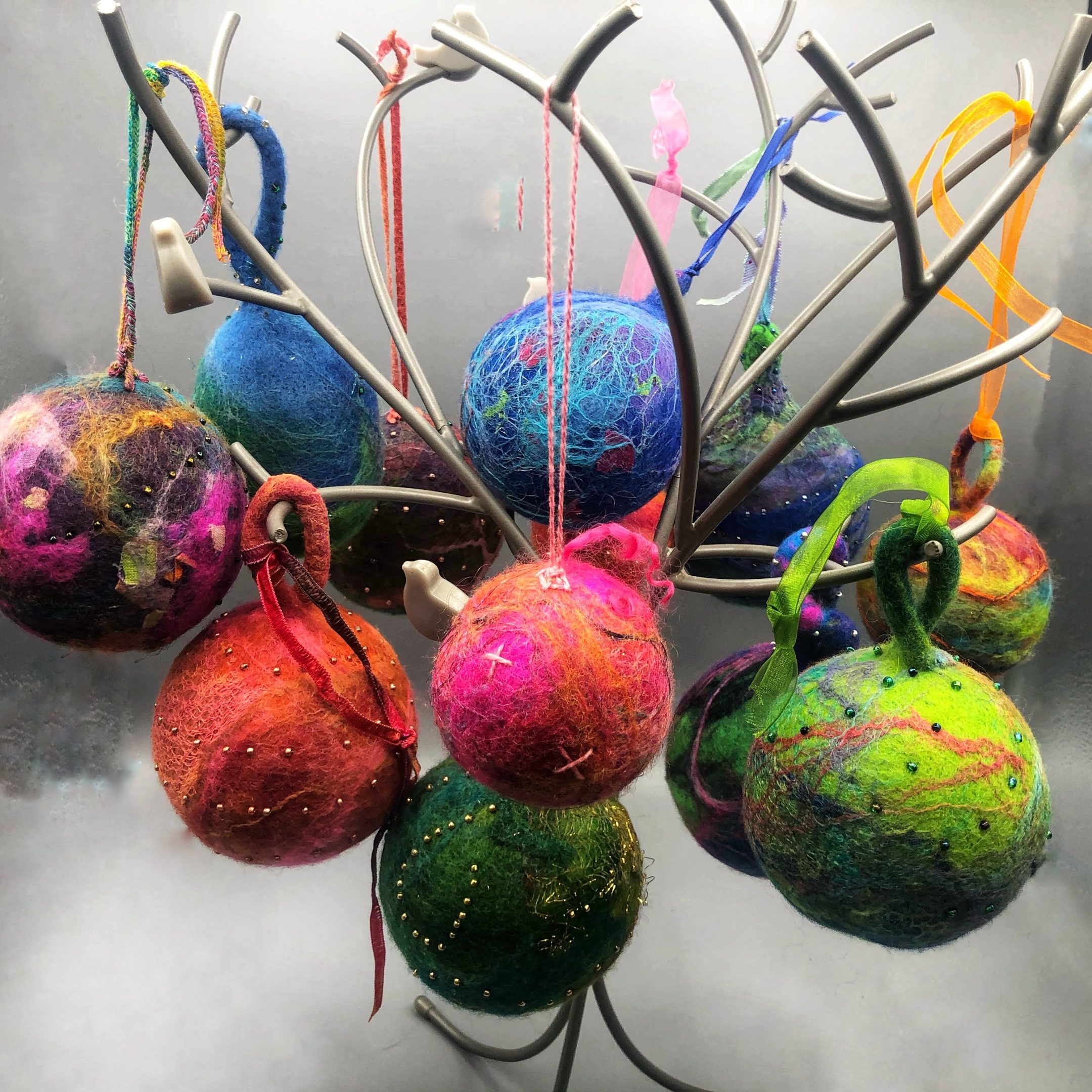 Handmade wet-felted wool artwork