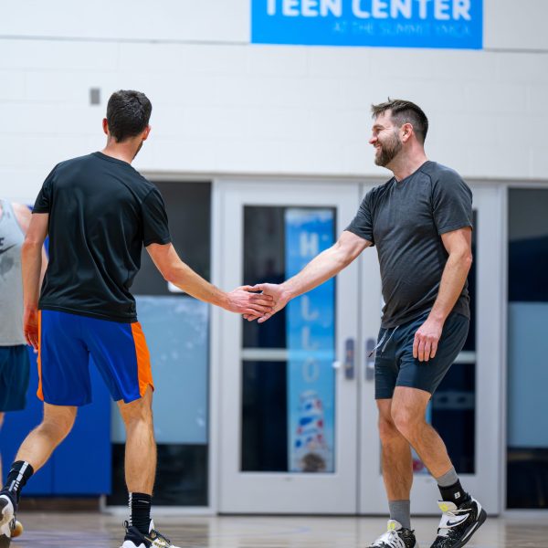men playing basketball at summit area y